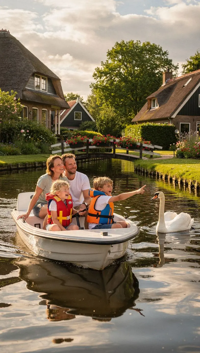 Een kasteel omringd door groene tuinen, ideaal voor een romantisch uitje.
